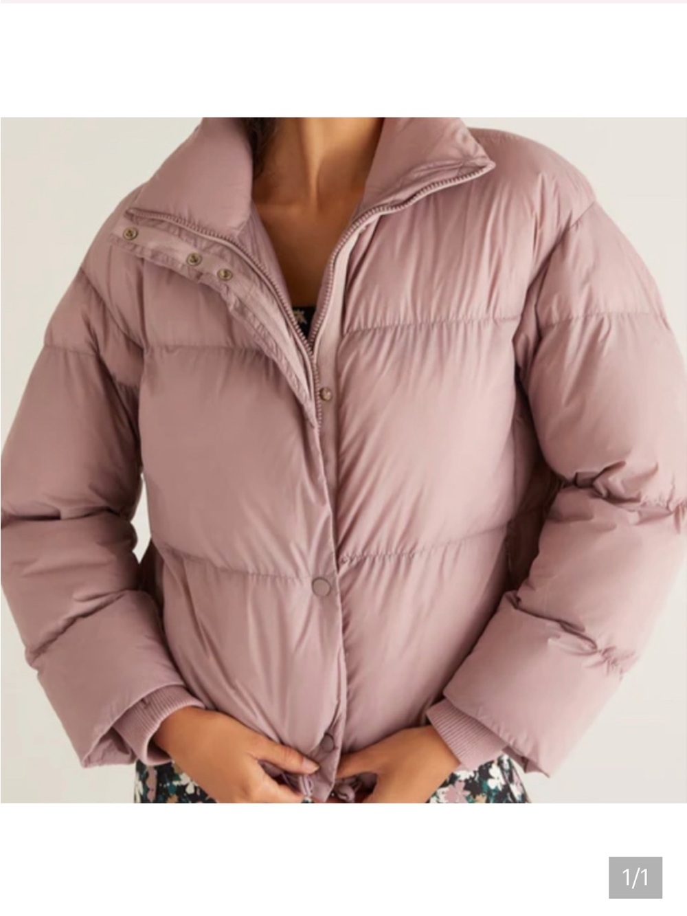 Z Supply Mauve Quilted Puffer Jacket NWT